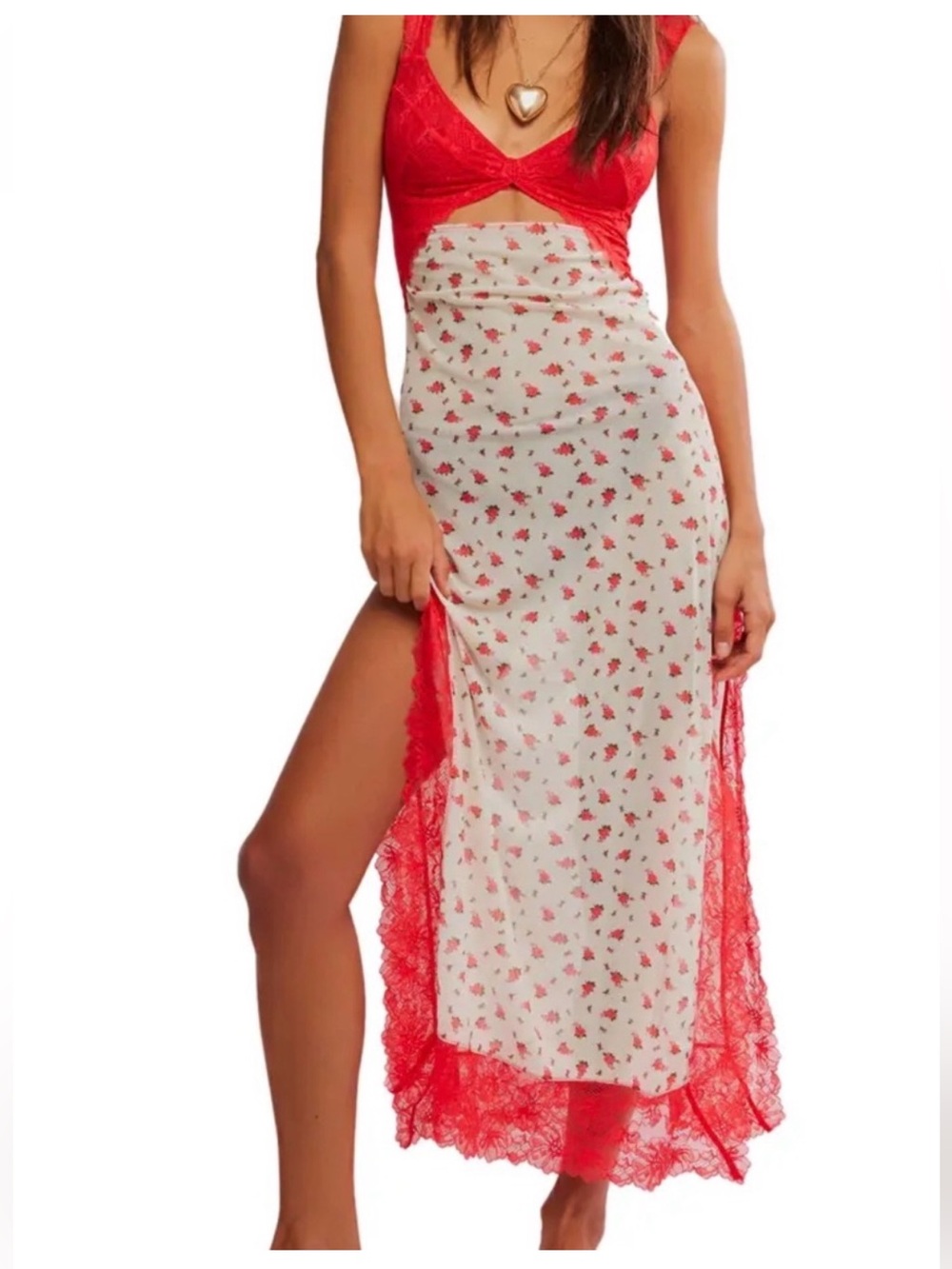 FREE PEOPLE INTIMATELY SUDDENLY FINE MAXI SLIP DRESS SIZE XS MSRP $98.00 NWT